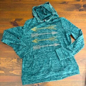 SJS Sequined Hooded Knit Top, Small